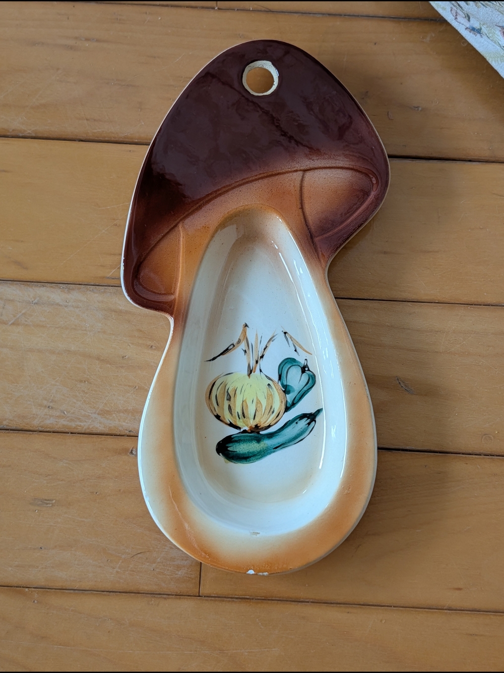 Vtg Mushroom Spoon Rest